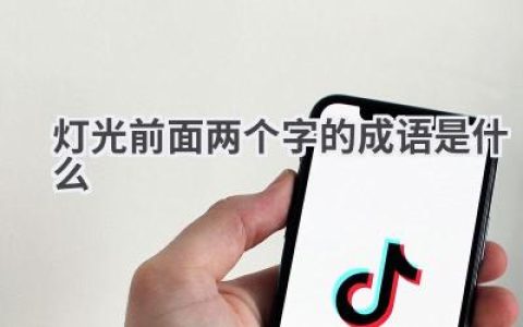 灯光前面两个字的成语是什么