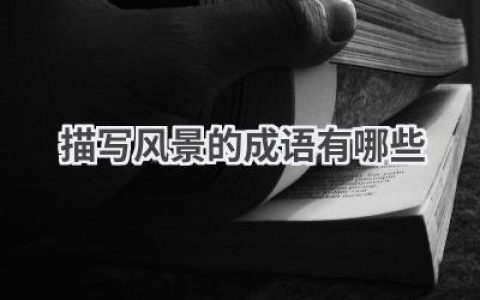 描写风景的成语有哪些