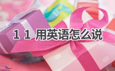 11用英语怎么说