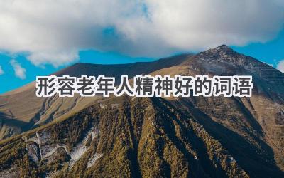 形容老年人精神好的词语