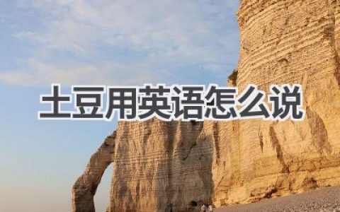 土豆用英语怎么说