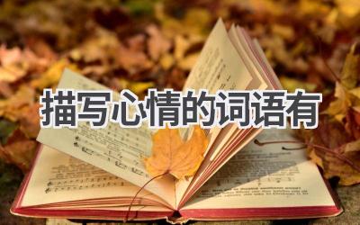 描写心情的词语有