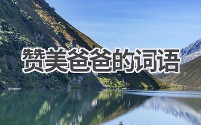 赞美爸爸的词语