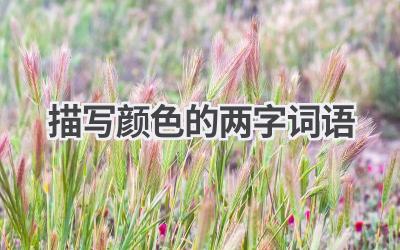 描写颜色的两字词语