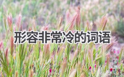 形容非常冷的词语