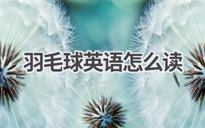 羽毛球英语怎么读