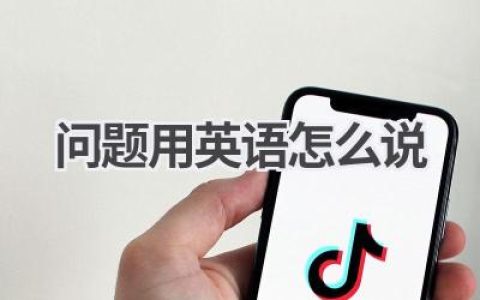 问题用英语怎么说