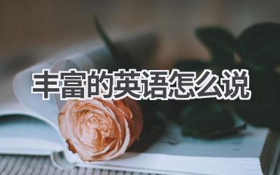 丰富的英语怎么说