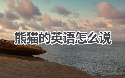 熊猫的英语怎么说