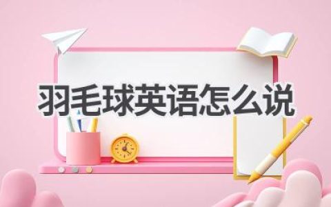 羽毛球英语怎么说