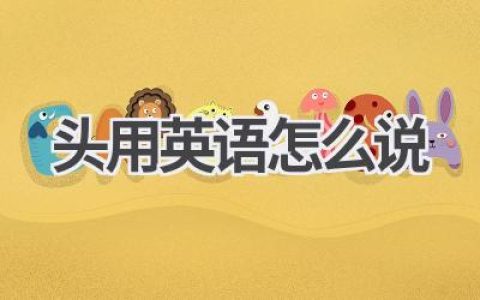 头用英语怎么说