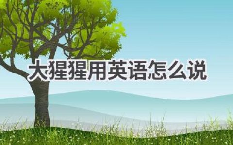 大猩猩用英语怎么说