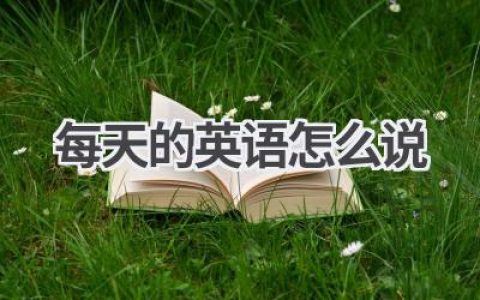 每天的英语怎么说