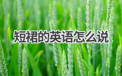 短裙的英语怎么说