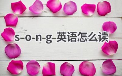 song英语怎么读