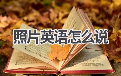 照片英语怎么说