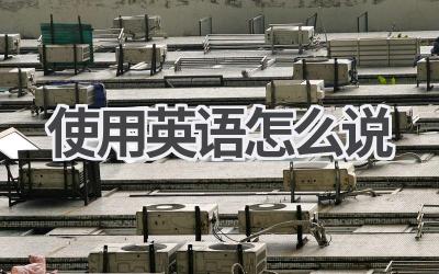 使用英语怎么说
