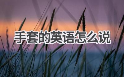 手套的英语怎么说