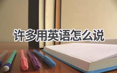 许多用英语怎么说