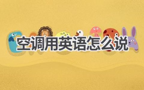 空调用英语怎么说