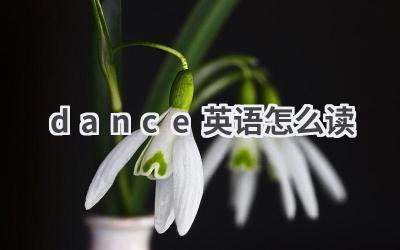 dance英语怎么读