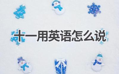 十一用英语怎么说