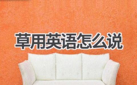 草用英语怎么说