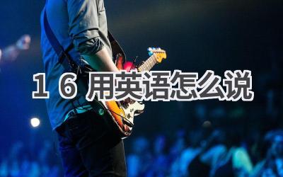 16用英语怎么说