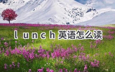 lunch英语怎么读