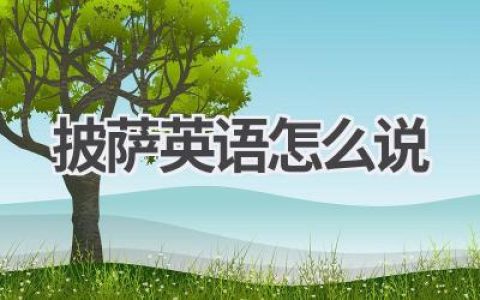 披萨英语怎么说