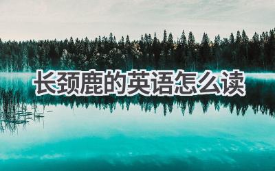 长颈鹿的英语怎么读