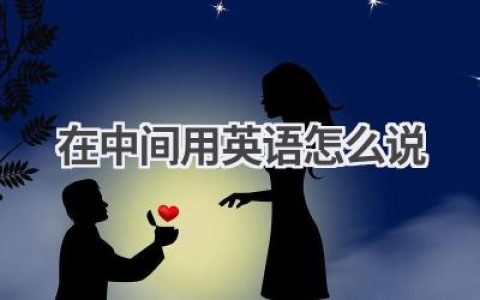 在中间用英语怎么说
