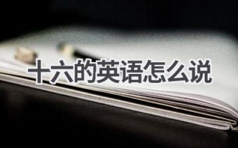 十六的英语怎么说