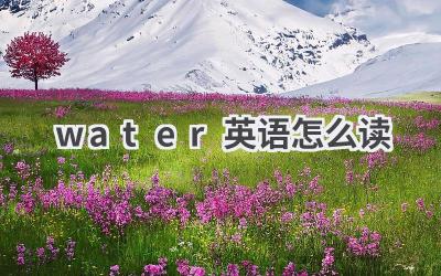 water英语怎么读
