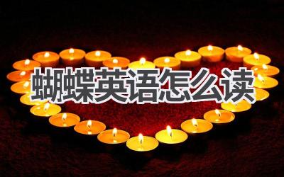 蝴蝶英语怎么读