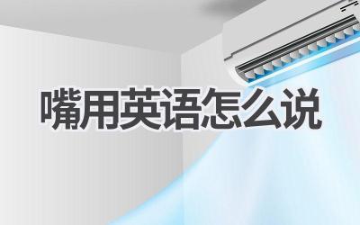 嘴用英语怎么说