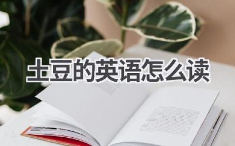 土豆的英语怎么读