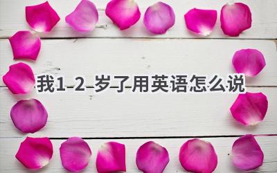 我12岁了用英语怎么说