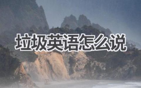 垃圾英语怎么说
