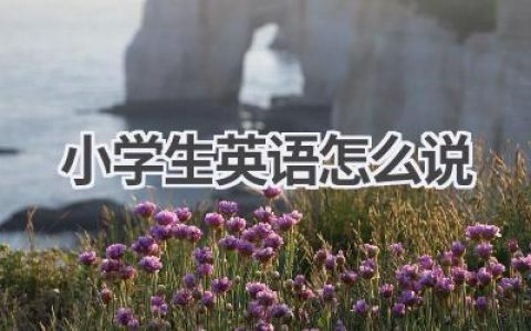 小学生英语怎么说