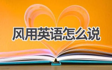 风用英语怎么说