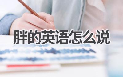 胖的英语怎么说