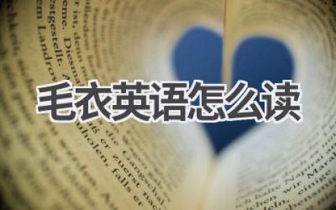 毛衣英语怎么读