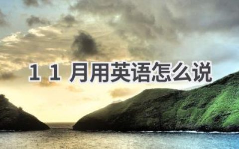 11月用英语怎么说