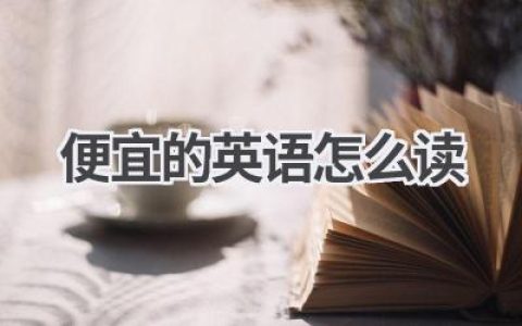 便宜的英语怎么读