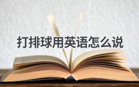 打排球用英语怎么说