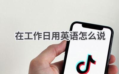 在工作日用英语怎么说