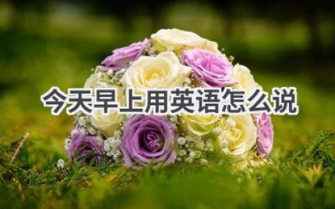 今天早上用英语怎么说