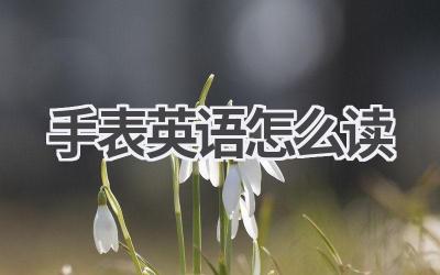 手表英语怎么读