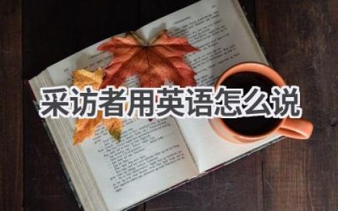 采访者用英语怎么说